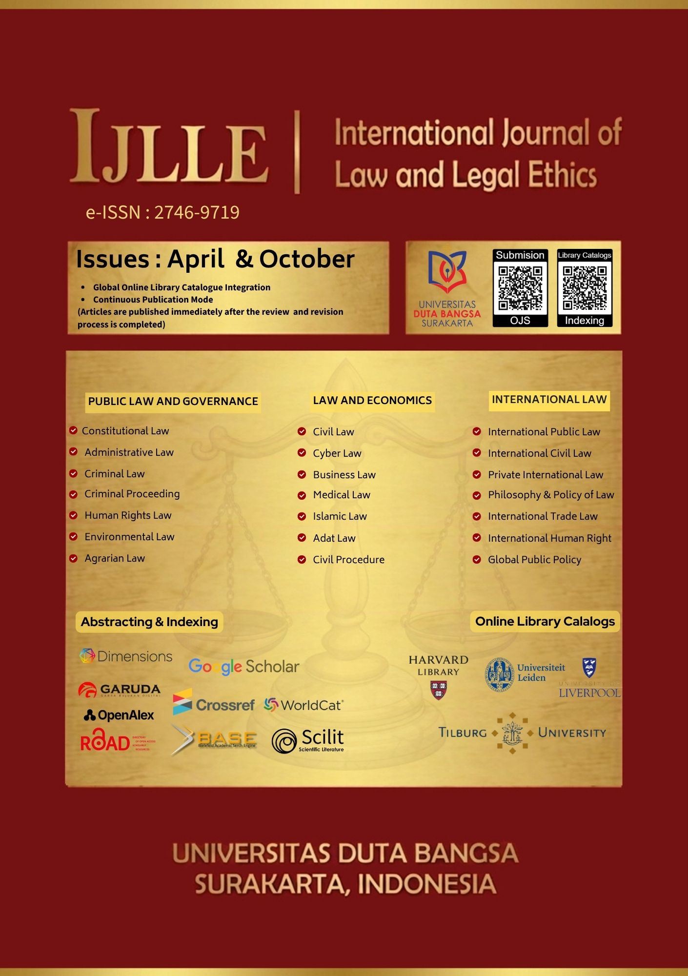 International Journal Law and Legal Ethics (IJLLE)