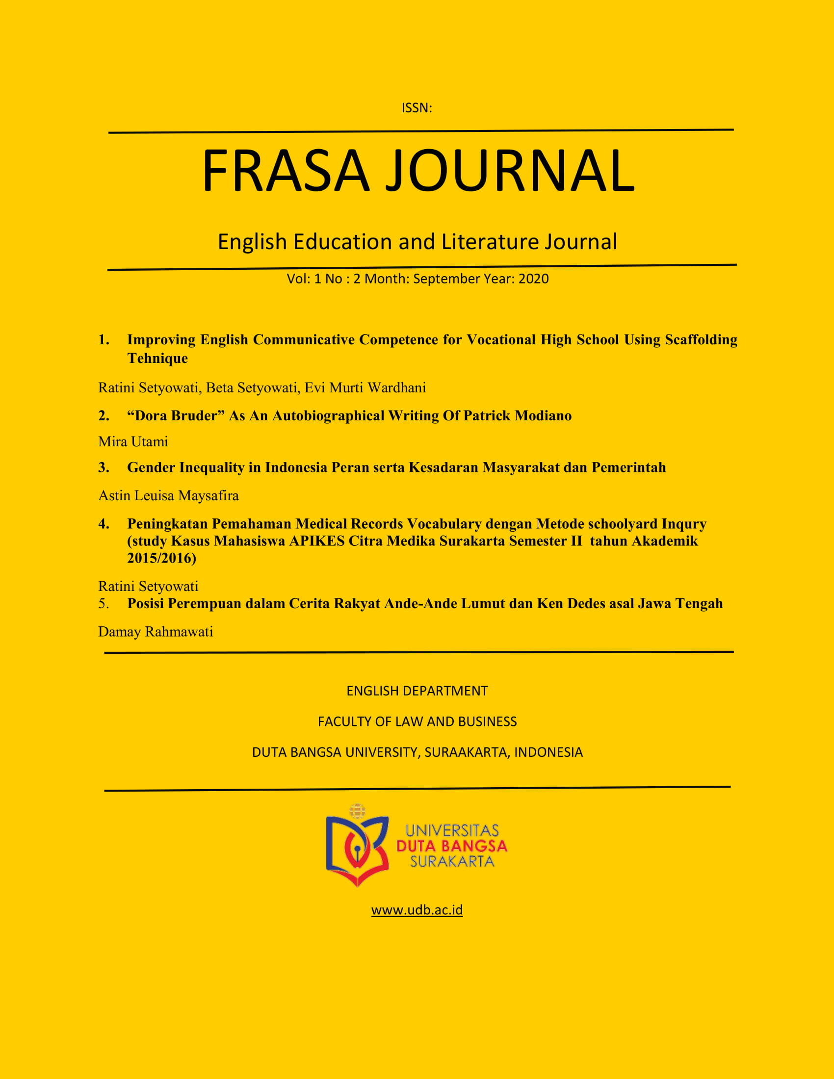 					View Vol. 1 No. 2 (2020): Vol.1 No. 2 September 2020
				