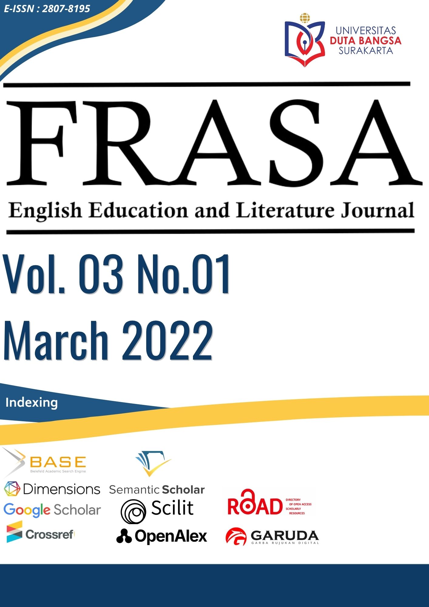 					View Vol. 3 No. 1 (2022): Vol. 3 No. 1 March 2022
				