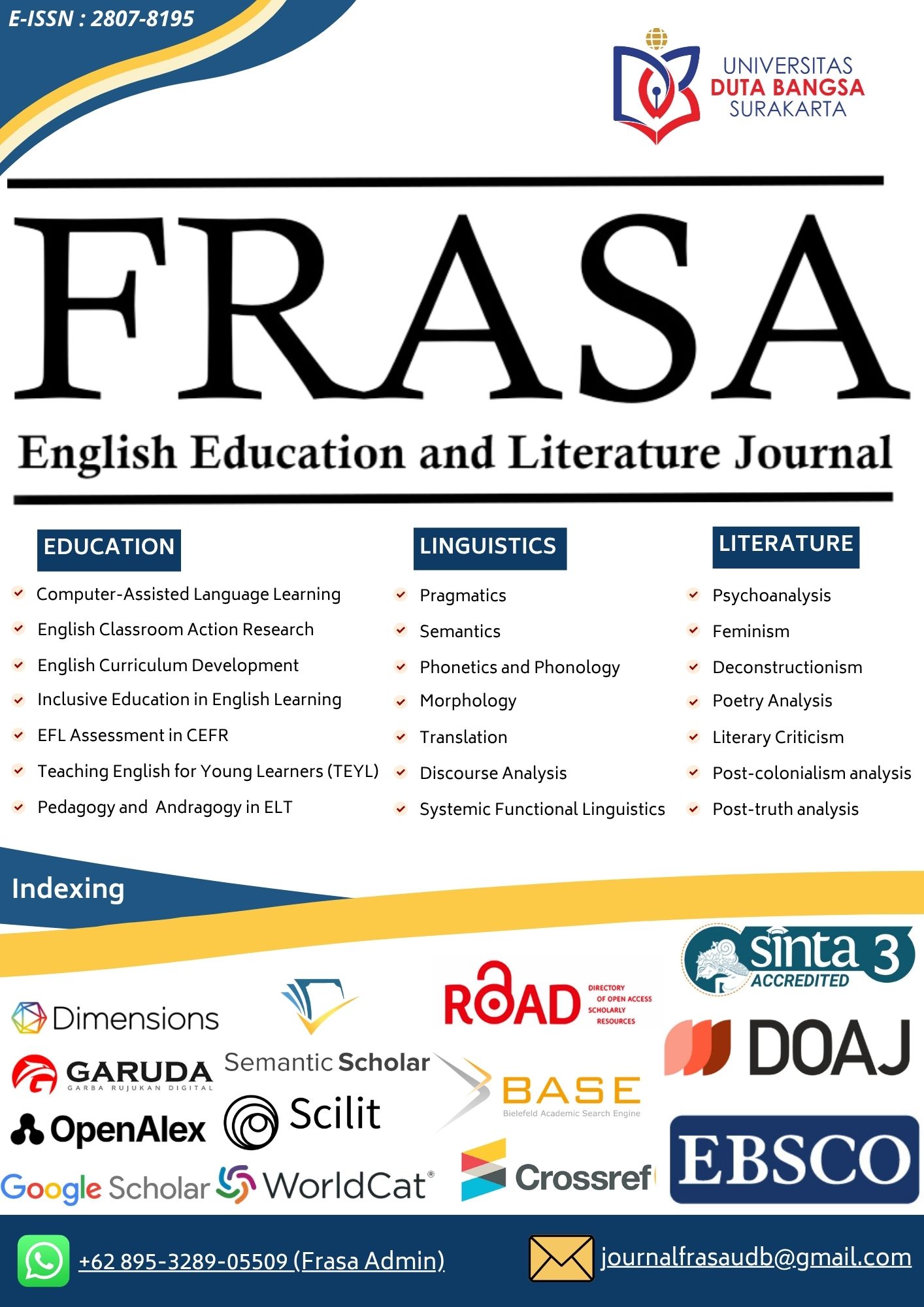 FRASA: English Education and Literature Journal